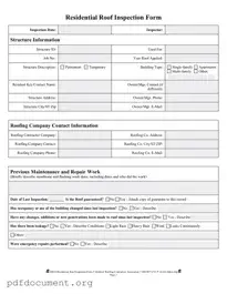Fill Out Your Roof Inspection Form