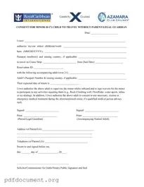 Fill Out Your Royal Caribbean Parental Consent Form