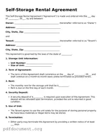 Attorney-Approved Self-Storage Rental Agreement Template