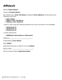 Attorney-Approved Affidavit Template