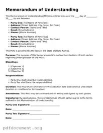 Attorney-Approved Memorandum of Understanding Template