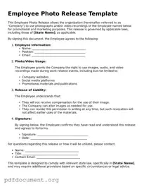 Attorney-Approved Employee Photo Release Template