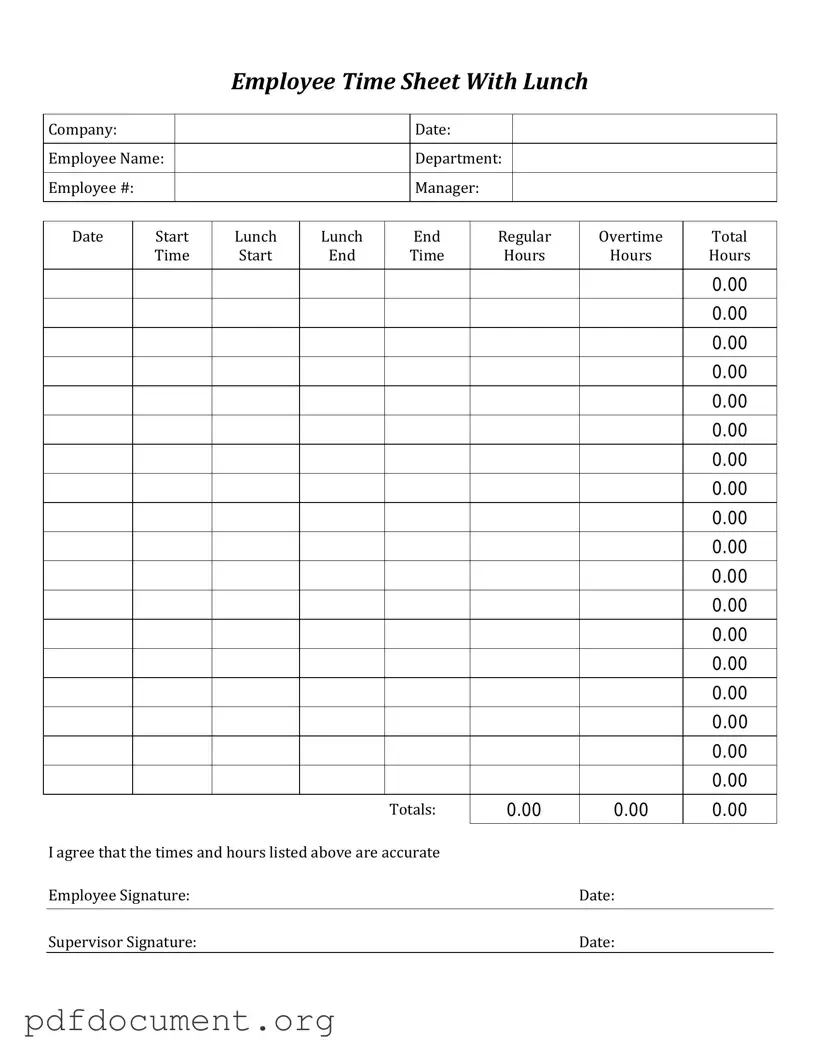 Fill Out Your Time Card Form