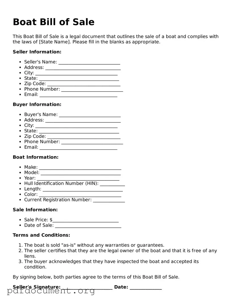 Attorney-Approved Boat Bill of Sale Template