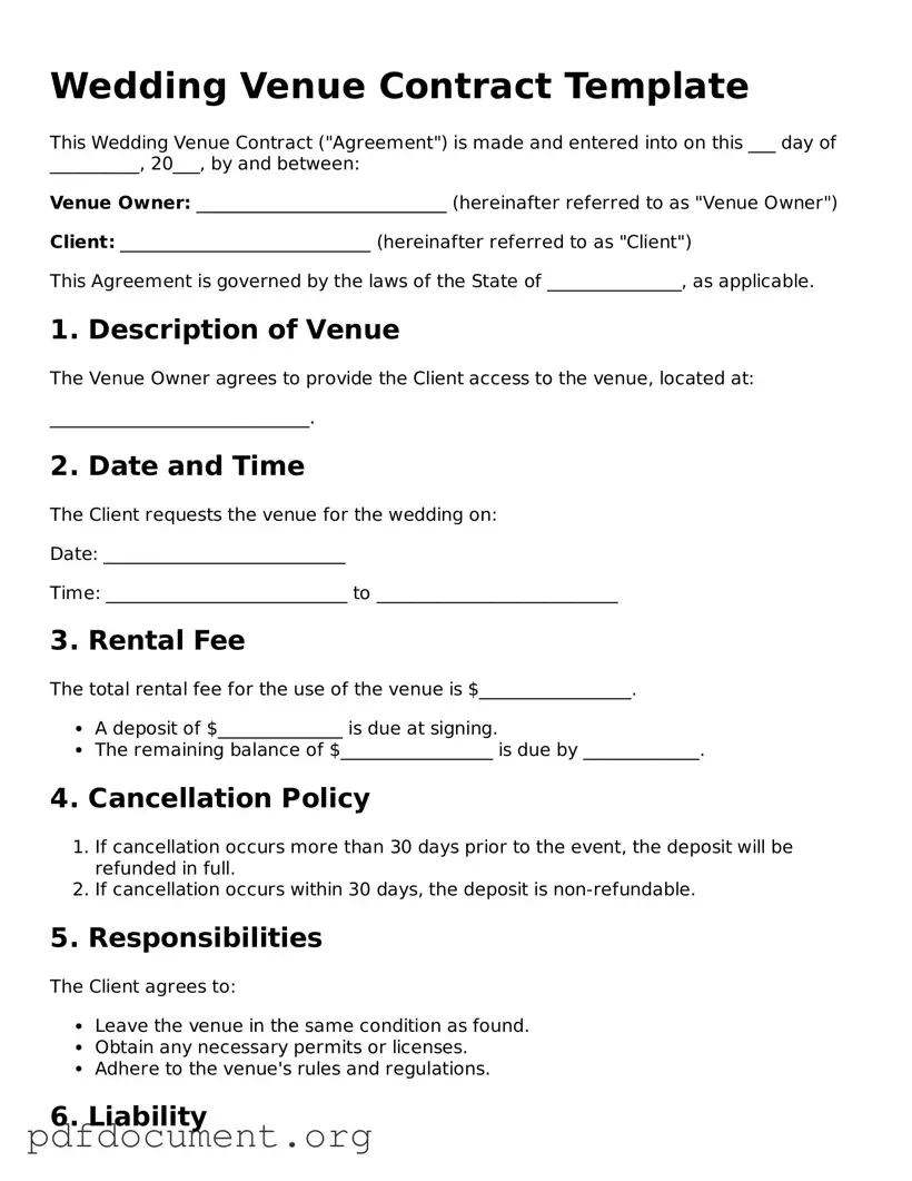 Attorney-Approved Wedding Venue Contract Template